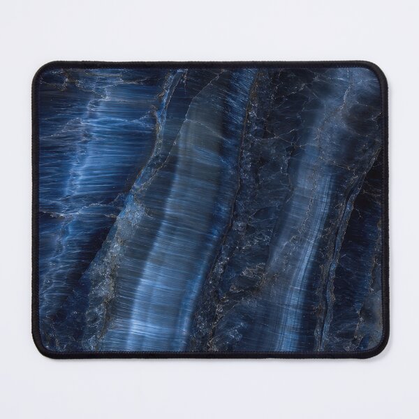 Item preview, Blue Tiger Eye Gemstone Texture – Natural Hawk's Eye Crystal Pattern with Deep Chatoyant Bands and Luxurious Midnight Blue Stone Surface for Modern Decor and Accessories designed and sold by SurfaceCraft Studio.