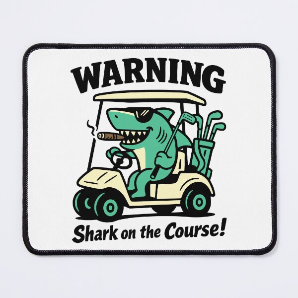 Item preview, Shark on the golf course designed and sold by Traveldrawings.