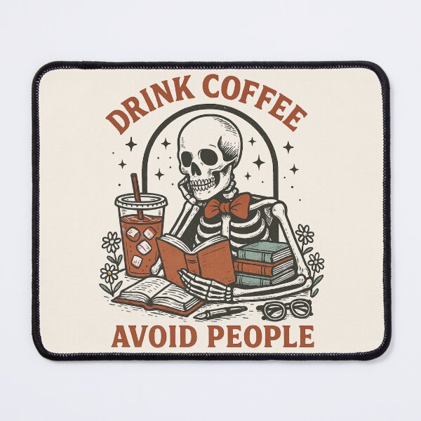 Item preview, Funny Skeleton Reading Books - Drink Coffee, Avoid People designed and sold by legendaryskins.