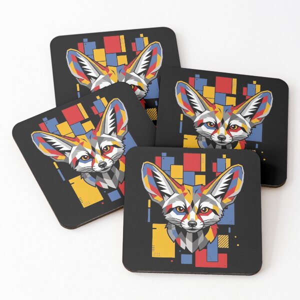 Item preview, Funny Fennec Fox Colorful Blocks Geometric Art Boys Girls Kids designed and sold by FurryHavenPH.