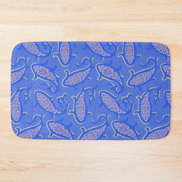 Item preview, Mosaic koi flow in electric blue designed and sold by runcatrun.