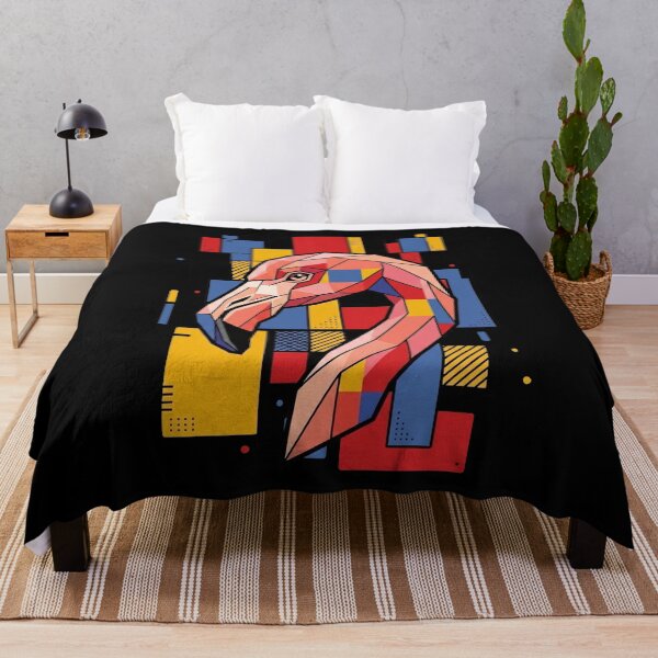 Item preview, Funny Flamingo Colorful Blocks Geometric Art Boys Girls Kids designed and sold by FurryHavenPH.
