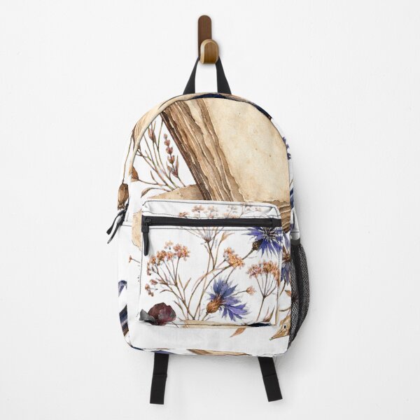 Item preview, Vintage Watercolor Open Book with Wildflowers and Fountain Pen – Reading Aesthetic designed and sold by sadedream.