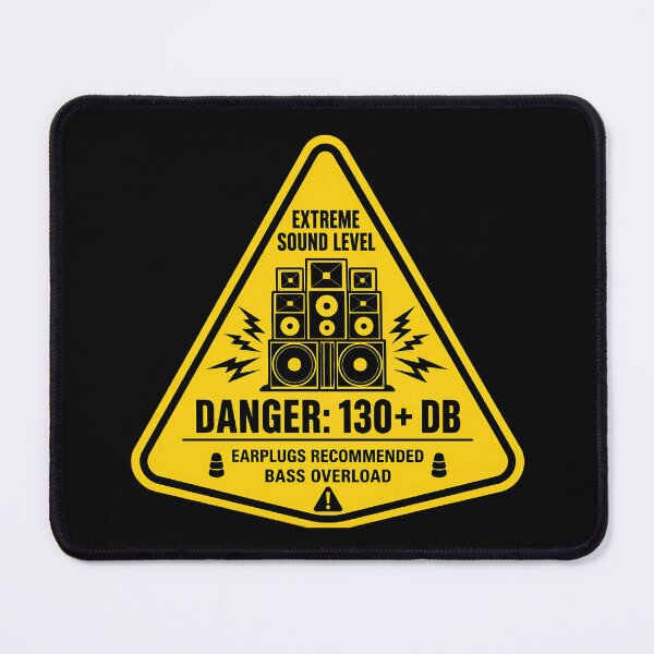Item preview, Extreme Sound Level Danger Bass Sign designed and sold by ZenRave Designs.