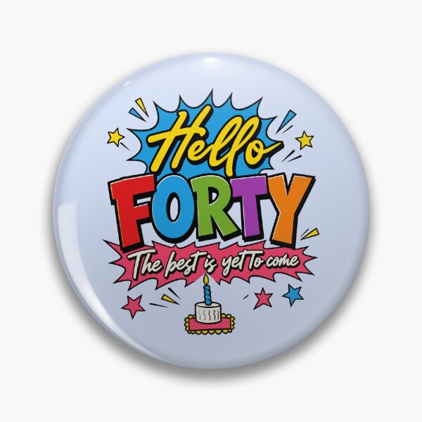 Item preview, Hello Forty The Best Is Yet To Come Pop Art Comic Book 40th Birthday Celebration Milestone Gift Graphic designed and sold by illeN-Art-World.