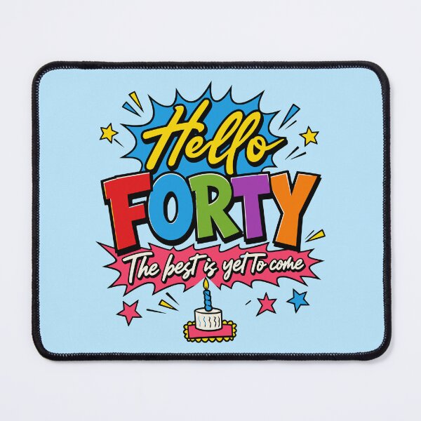 Item preview, Hello Forty The Best Is Yet To Come Pop Art Comic Book 40th Birthday Celebration Milestone Gift Graphic designed and sold by illeN-Art-World.