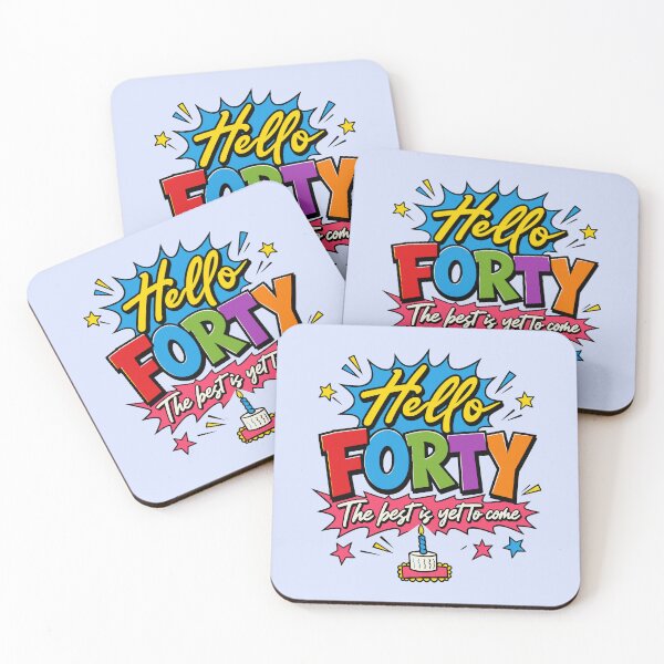 Item preview, Hello Forty The Best Is Yet To Come Pop Art Comic Book 40th Birthday Celebration Milestone Gift Graphic designed and sold by illeN-Art-World.