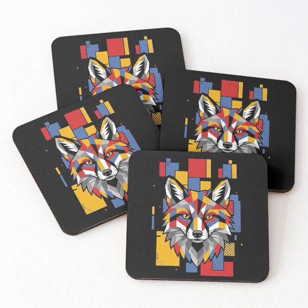 Item preview, Funny Fox Colorful Blocks Geometric Art Boys Girls Kids designed and sold by FurryHavenPH.
