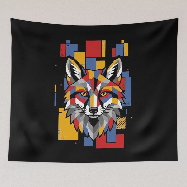 Item preview, Funny Fox Colorful Blocks Geometric Art Boys Girls Kids designed and sold by FurryHavenPH.