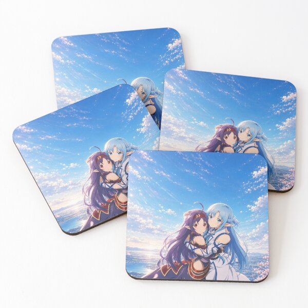 Item preview, Asuna and Yuuki under the Aincrad sky designed and sold by Pixel Otaku Gallery.