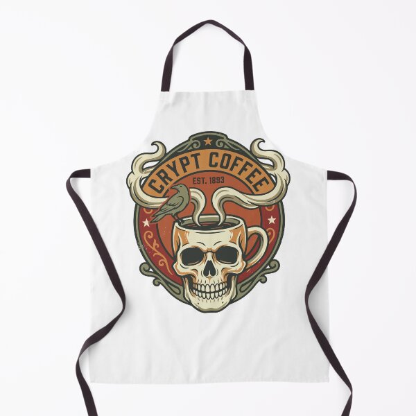 Item preview, Crypt Coffee Vintage Horror Badge | Skull Coffee Mug Retro Americana designed and sold by Weasel Graphix.