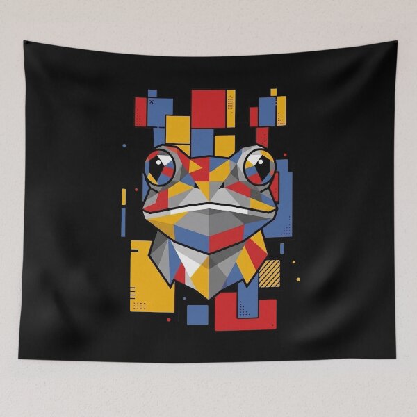 Item preview, Funny Frog Colorful Blocks Geometric Art Boys Girls Kids designed and sold by FurryHavenPH.