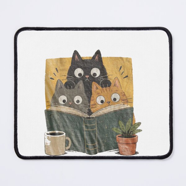 Item preview, Retro Curious Reading Cats - Vintage Art designed and sold by Gbriel3.