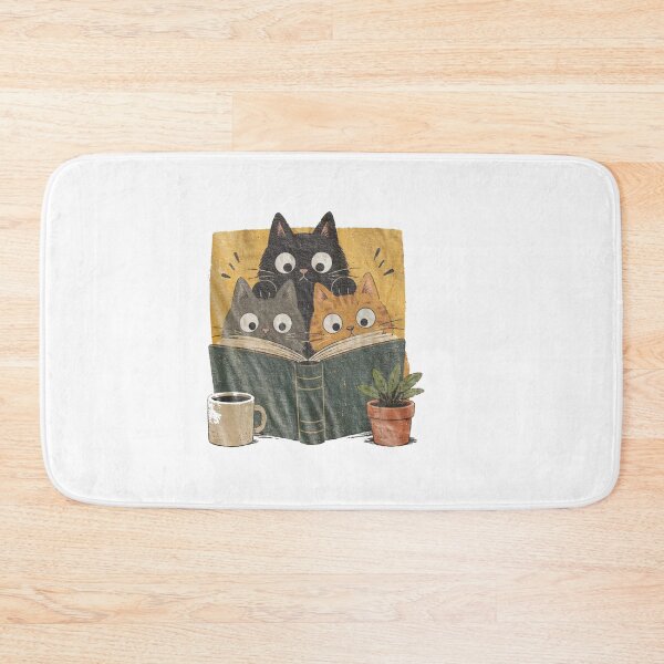 Item preview, Retro Curious Reading Cats - Vintage Art designed and sold by Gbriel3.