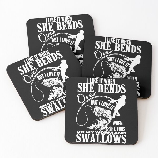 Item preview, I Like It When She Bends Over But I Love It When She Tugs On My Worm And Swallows Fishing Quote Fisherman Humor designed and sold by Hugosploosh.