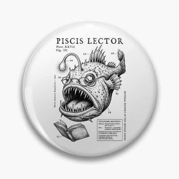 Item preview, Bookish Reading Angler Fish Funny Book Lover Science designed and sold by GrandeDuc.