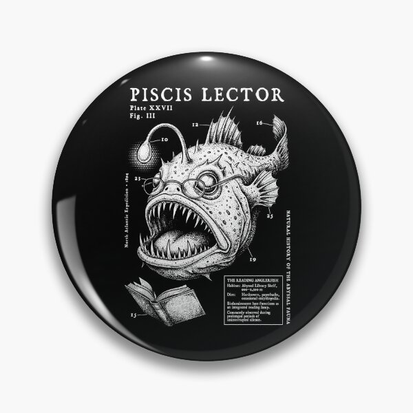 Item preview, Bookish Reading Angler Fish Funny Book Lover Science designed and sold by GrandeDuc.