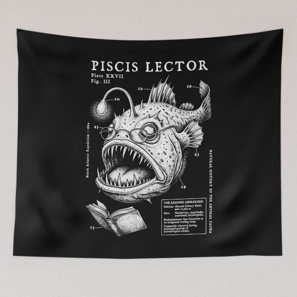 Item preview, Bookish Reading Angler Fish Funny Book Lover Science designed and sold by GrandeDuc.