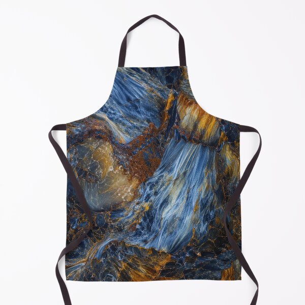 Item preview, Blue Pietersite Gemstone Texture – Dramatic Tempest Stone Pattern with Flowing Golden Mineral Veins and Deep Sapphire Blue Crystal Surface for Luxury Decor designed and sold by SurfaceCraft Studio.