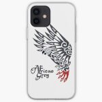 African Grey Parrot Tribal Tattoo iPhone Case
