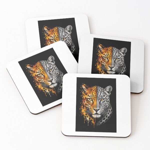 Item preview, Half Low Poly Leopard Portrait designed and sold by VeltrixaDesigns.