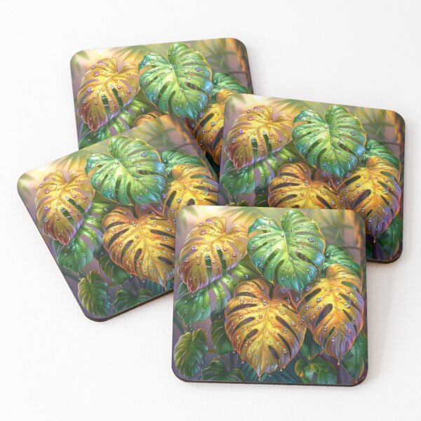 Item preview, Monstera Leaves  Art – Tropical Rainforest designed and sold by MargaretWiktor.