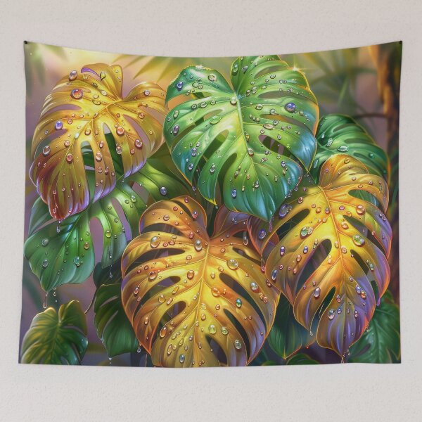 Item preview, Monstera Leaves  Art – Tropical Rainforest designed and sold by MargaretWiktor.