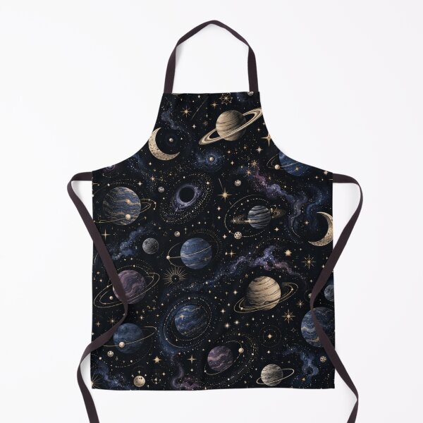 Item preview, Celestial Galaxy Planets Seamless Pattern designed and sold by MoodSupplyStudio.