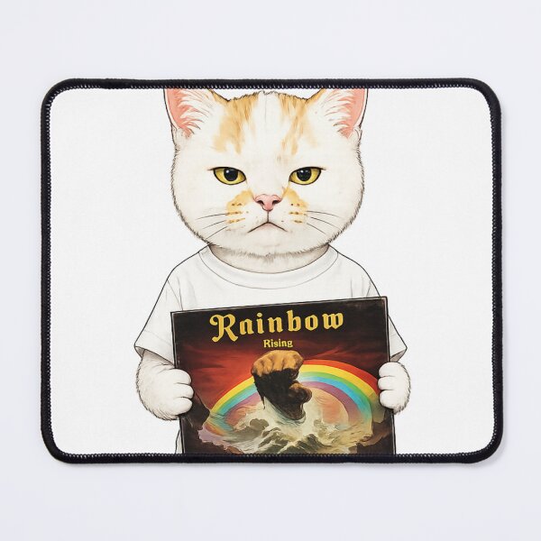 Item preview, Cat Holding Rainbow 'Rising' Album Cover designed and sold by Komatoya.