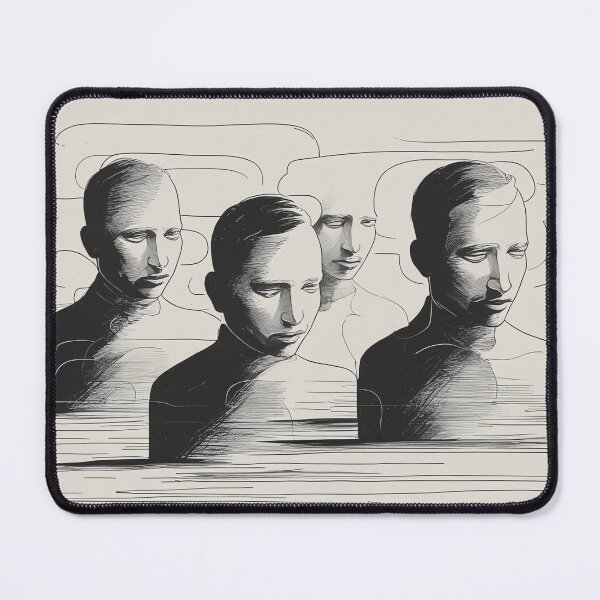 Item preview, Gemini Zodiac Sign Print, Black and White Ink Art (Digital Download) designed and sold by DarkinkArtPrint.