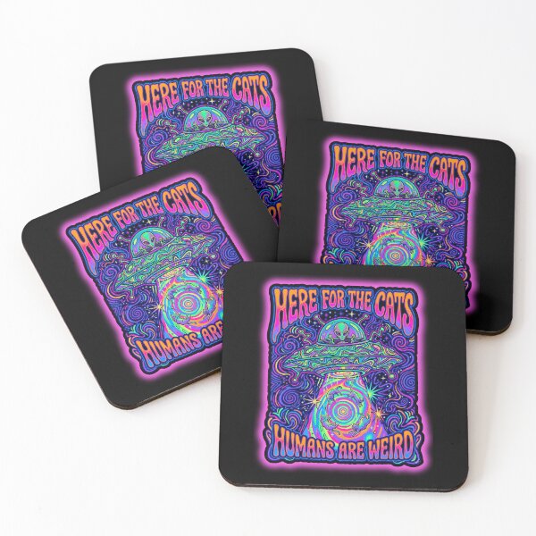 Item preview, Here For The Cats Humans Are Weird   designed and sold by WoodburyLake.