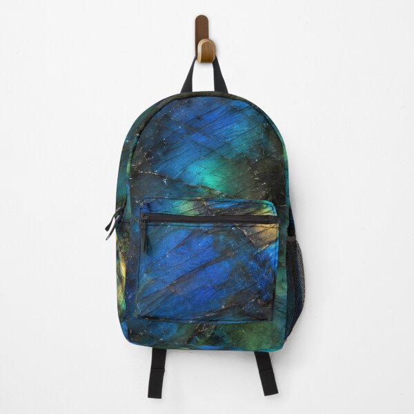 Item preview, Blue Labradorite Gemstone Texture with Brilliant Labradorescence – Iridescent Crystal Surface in Electric Blue, Teal and Golden Flash for Luxury Nature Decor designed and sold by SurfaceCraft Studio.