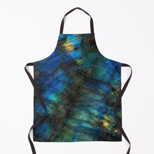 Item preview, Blue Labradorite Gemstone Texture with Brilliant Labradorescence – Iridescent Crystal Surface in Electric Blue, Teal and Golden Flash for Luxury Nature Decor designed and sold by SurfaceCraft Studio.