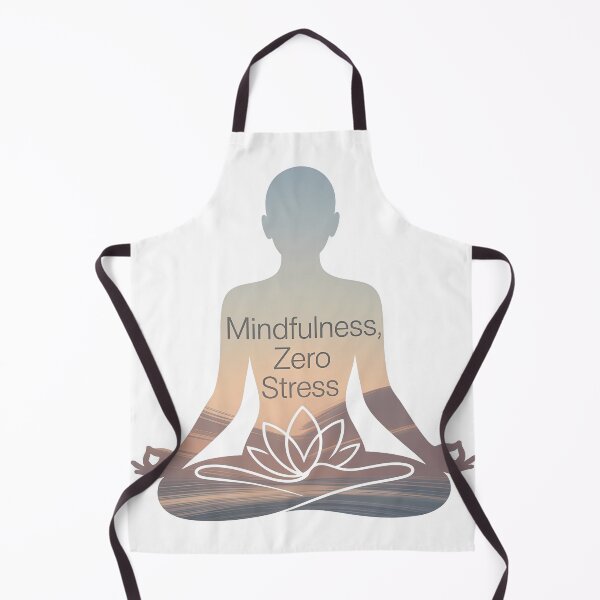 Item preview, Mindfulness Zero Stress Lotus Yoga Line Art Decor designed and sold by 108stillness.