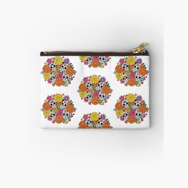 Item preview, Floral Sugar Skull Bouquet | Colorful Day of the Dead Calavera Botanical Art designed and sold by Ecocrushstudio.