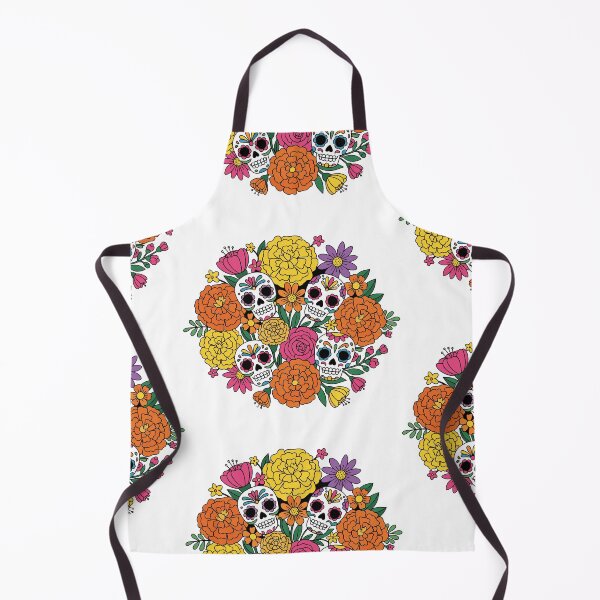 Item preview, Floral Sugar Skull Bouquet | Colorful Day of the Dead Calavera Botanical Art designed and sold by Ecocrushstudio.