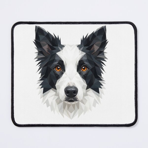 Item preview, Border Collie portrait in geometric low-poly style. designed and sold by DVerse Studio.