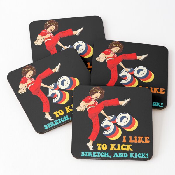 Item preview, I Like To Kick Stretch, And Kick! 50th Birthday Celebration Women Turning Fifty designed and sold by Hugosploosh.
