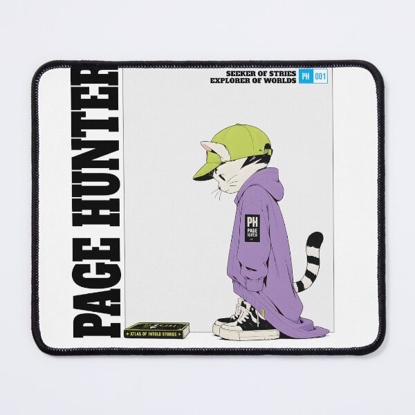 Item preview, Page Hunter Kitten Oversized Hoodie Book Lover Design designed and sold by studio902.