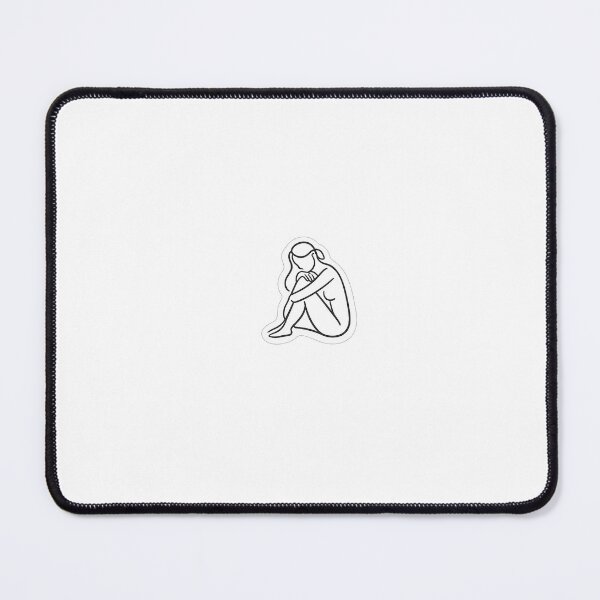 Item preview, Minimalist Seated Woman Line Art Sticker | Abstract One Line Drawing designed and sold by DESPOT07.
