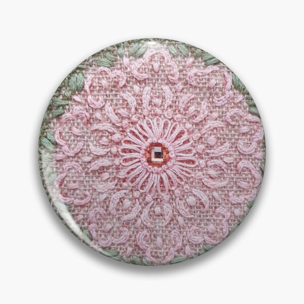 Item preview, Embroidered mandala with central gemstone designed and sold by LyLauDesign.
