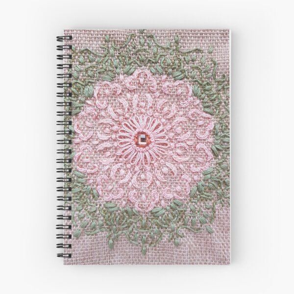Item preview, Embroidered mandala with central gemstone designed and sold by LyLauDesign.