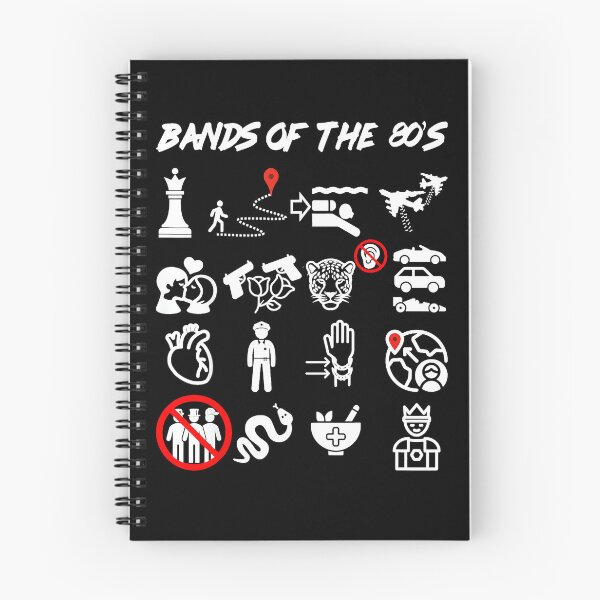 Item preview, Bands Of The 80's Music Rebus Puzzle Classic Rock Fan designed and sold by Hugosploosh.