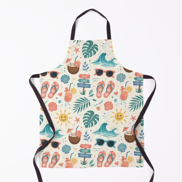 Item preview, Tropical Summer Beach Seamless Pattern designed and sold by MoodSupplyStudio.