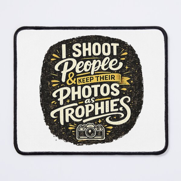 Item preview, I Shoot People and Keep Their Photos as Trophies | Funny Vintage Photographer Design designed and sold by bambooks.tabooks.
