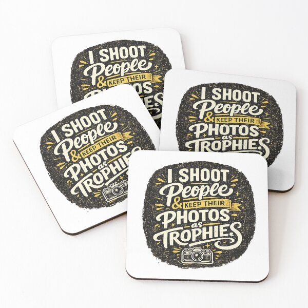 Item preview, I Shoot People and Keep Their Photos as Trophies | Funny Vintage Photographer Design designed and sold by bambooks.tabooks.