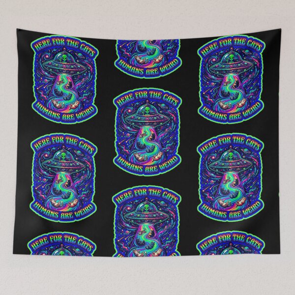 Item preview, Here For The Cats Humans Are Weird   designed and sold by WoodburyLake.