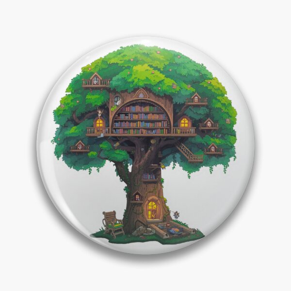 Item preview, Enchanted Tree Library | Magical Fairy Treehouse | Fantasy Book Lover Illustration designed and sold by Pandey14.