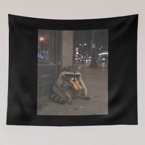 Item preview, Raccoon Eating Hot Dogs  designed and sold by GanusTom.