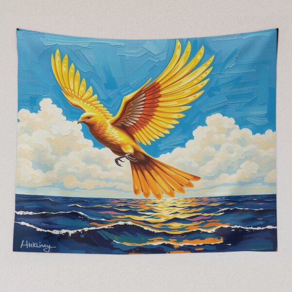 Item preview, Golden Majesty Over Ocean Waves – A mystical bird that unites light, freedom and dreams designed and sold by FotoworldEdel.